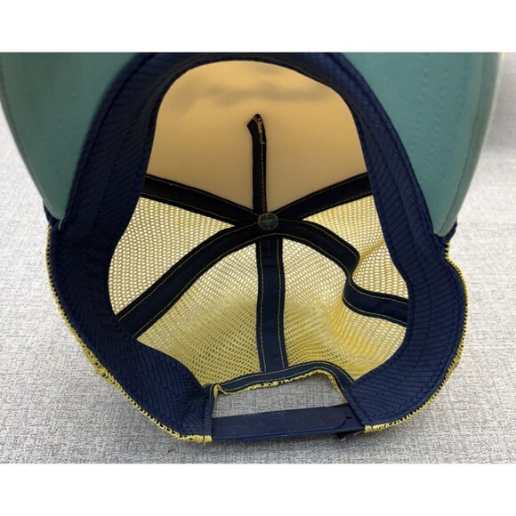 PATAGONIA Trucker Hat Mesh Snap Back Baseball Cap 1973 Women's Yellow Green - Picture 4 of 5